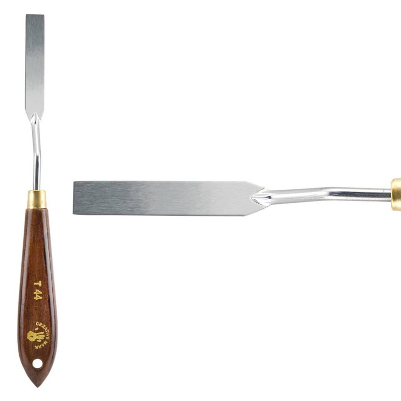 Creative Mark Stainless Steel Palette Knife Painting Tools - Paint Palette with Wooden Handle - Variety of Shapes and Sizes - 44T, 2 in